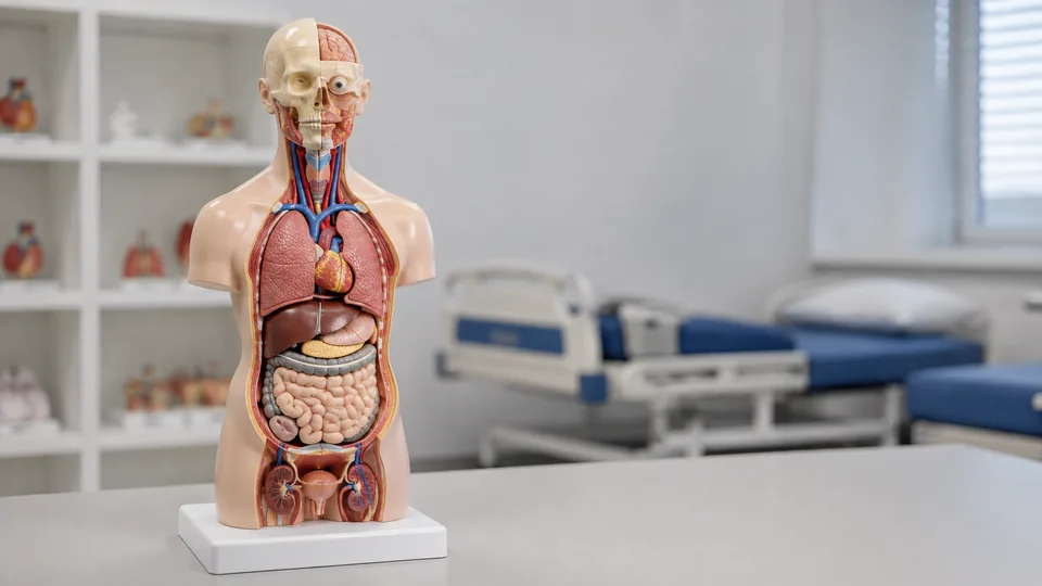 Anatomy model for nursing students with major organ systems