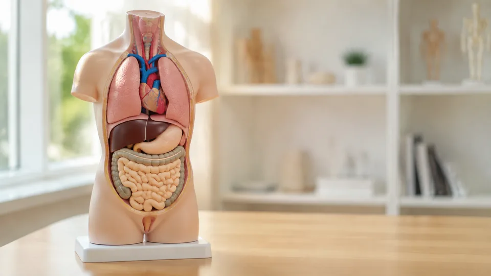 Beginner anatomy model with major internal organs